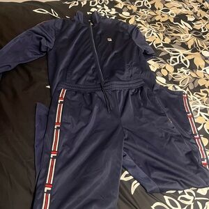 Fila Navy Tracksuit with Red and White Accents